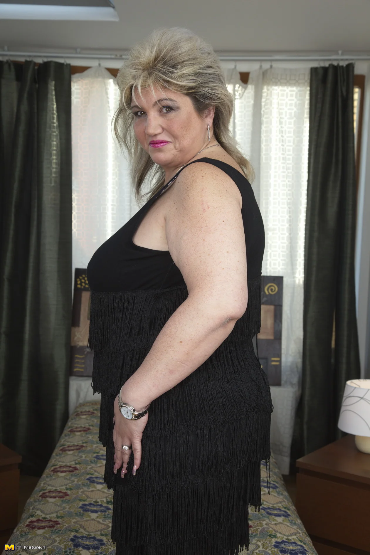 Hot fat lady in action