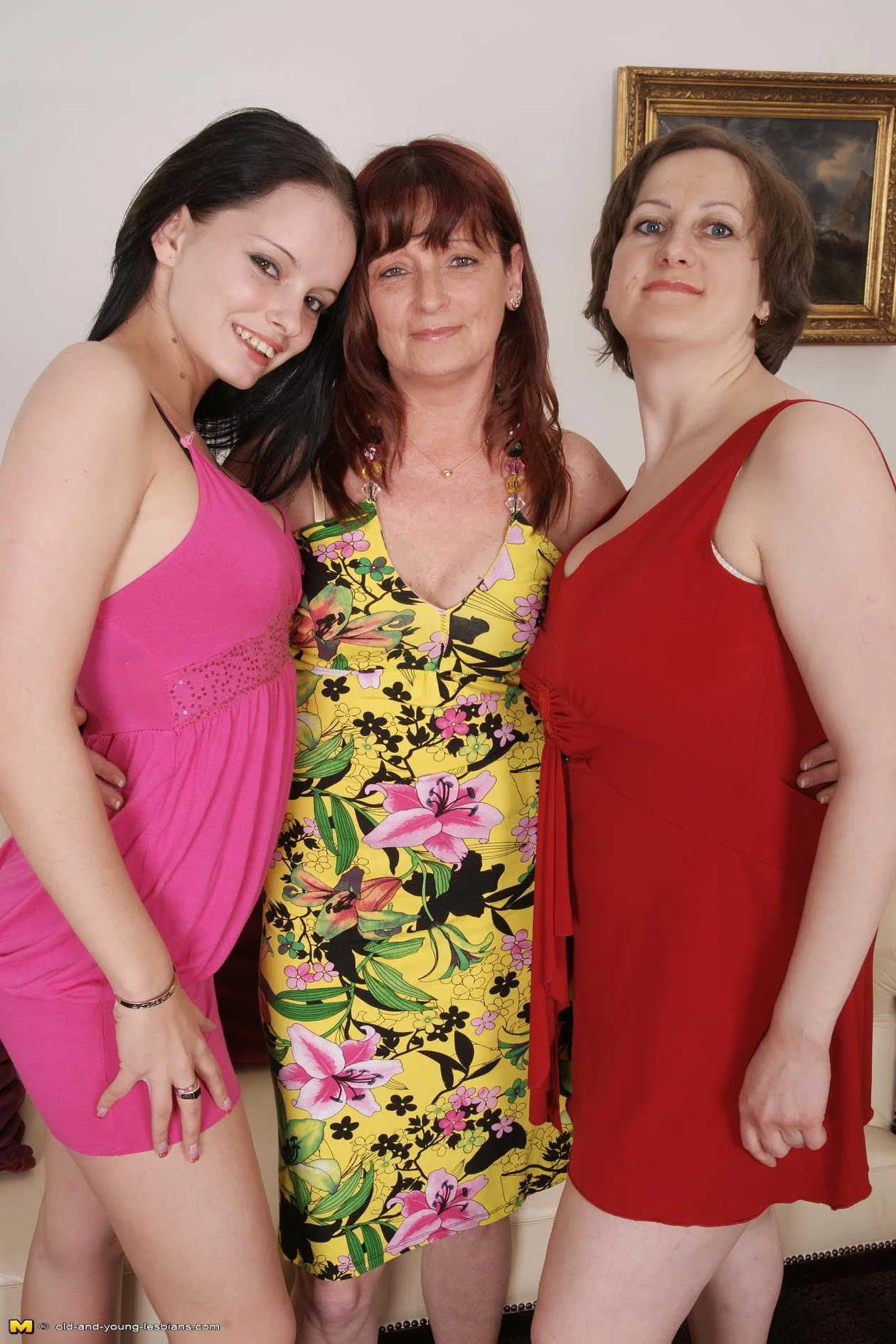 Three old and young lesbians love to get naughty