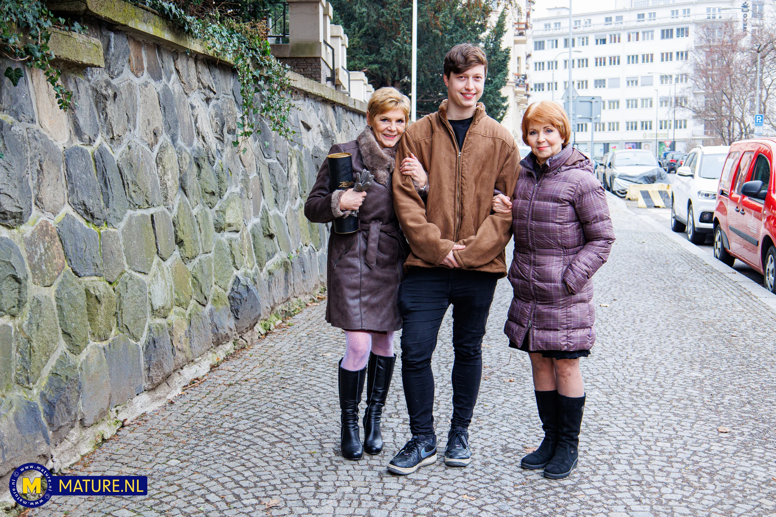 Grandmas Irenka and Romana seduce a toyboy in a hard fucking threesome