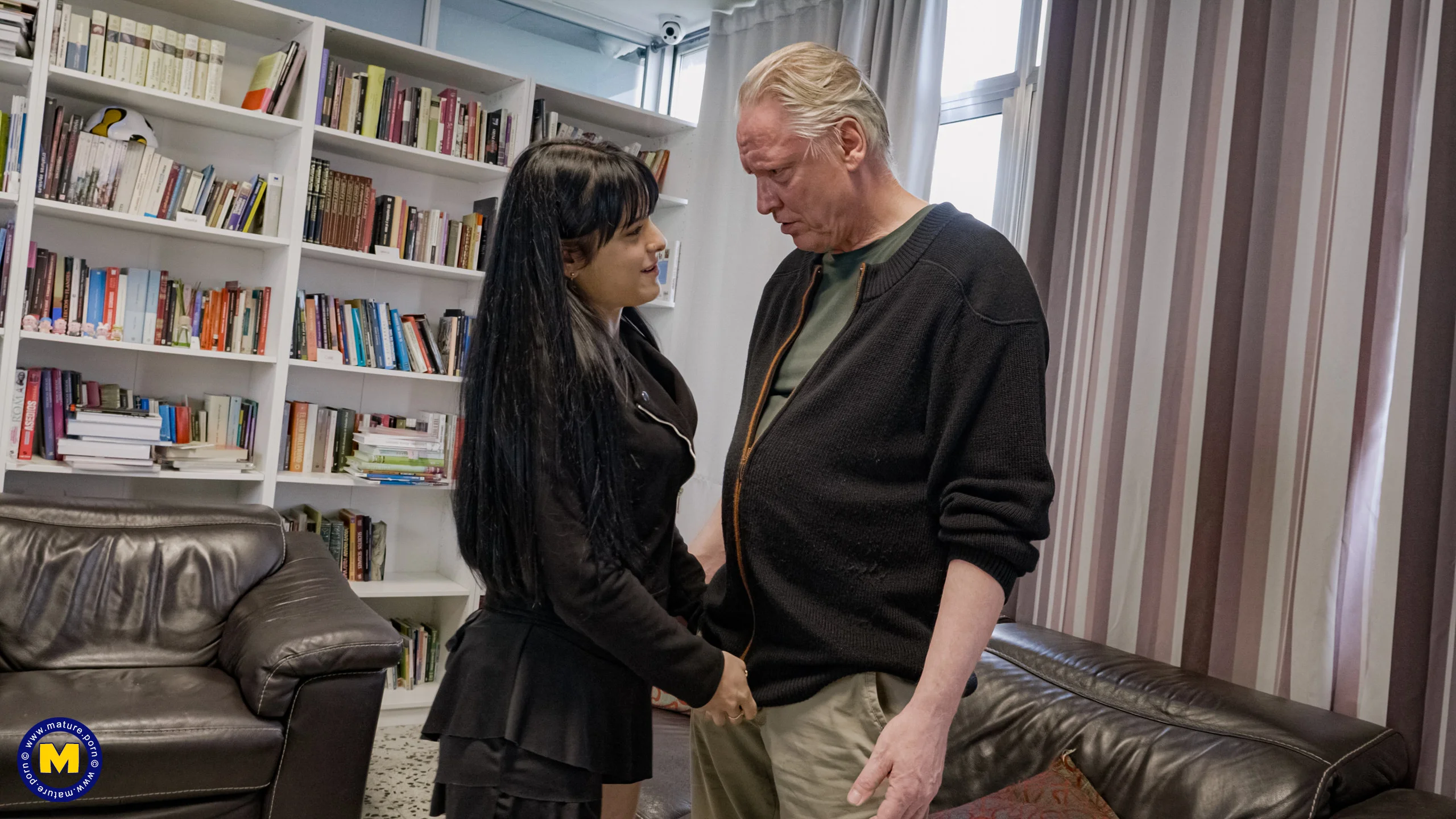 Hot teeny babe Nadja Lapiedra gets it on with Grandpa Hans