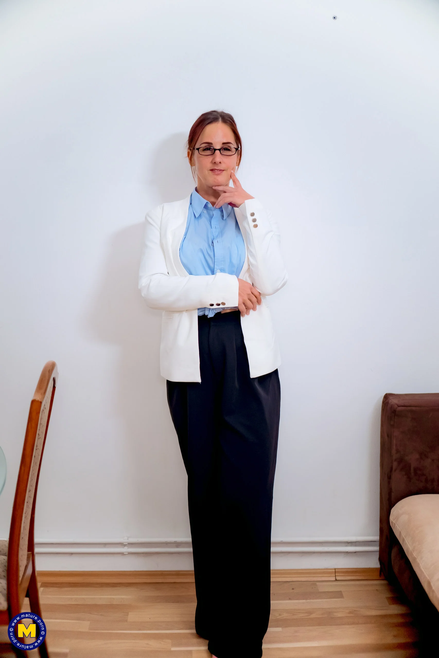 Fucking and geting a blowjob in POV style from hot MILf teacher Elly